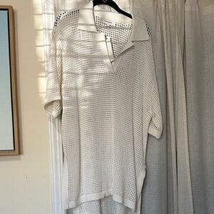 Banana Republic Cream High Low Dress